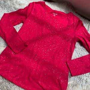 ☆ Pink long sleeve shirt with sequins
